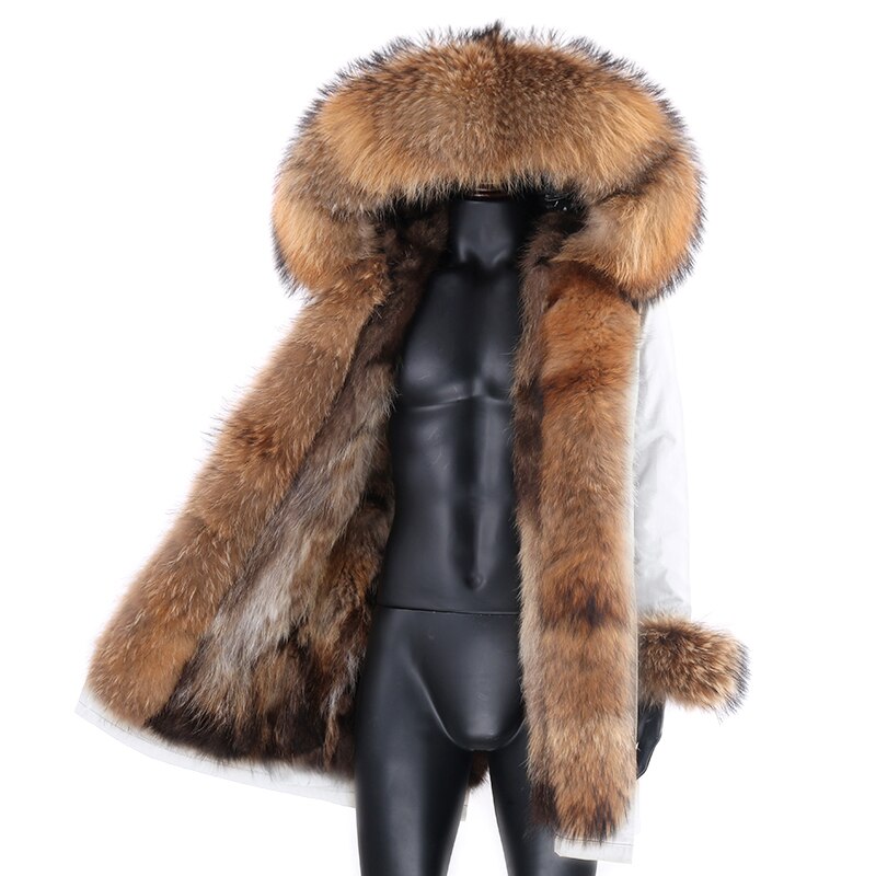 Fox Genuine Fur Parka "Rich"-Fur parka-Pisani Maura-white nature-S-Pisani Maura