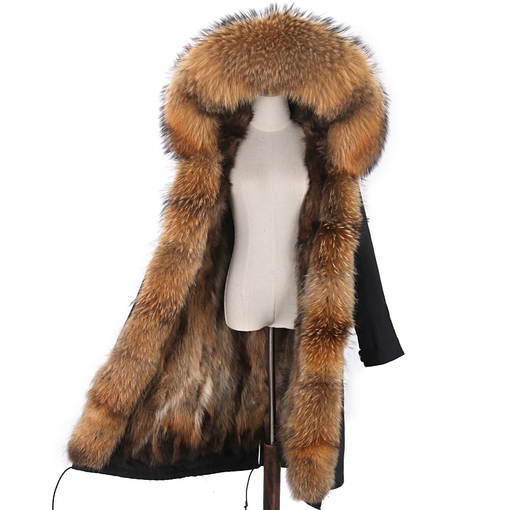 Fox Genuine Long Fur Parka "Rapper"-Fur parka-Pisani Maura-X-long color 15-S-Pisani Maura