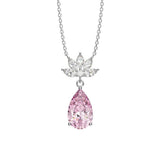 Necklace "Tear drop"-Jewelry-Pisani Maura-Pink-45 CM-Pisani Maura