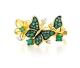 Silver Ring & Earrings Set "Butterflies"-Jewelry-Pisani Maura-Pisani Maura