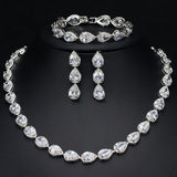 Necklace, Earrings & Bracelet "Cocktail"-Jewelry-Pisani Maura-White-45 cm-Pisani Maura