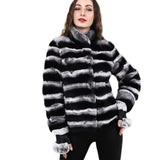 Chinchilla Fur Coat "Elegance"-Fur coat-Pisani Maura-Collar with Gloves-S-Pisani Maura