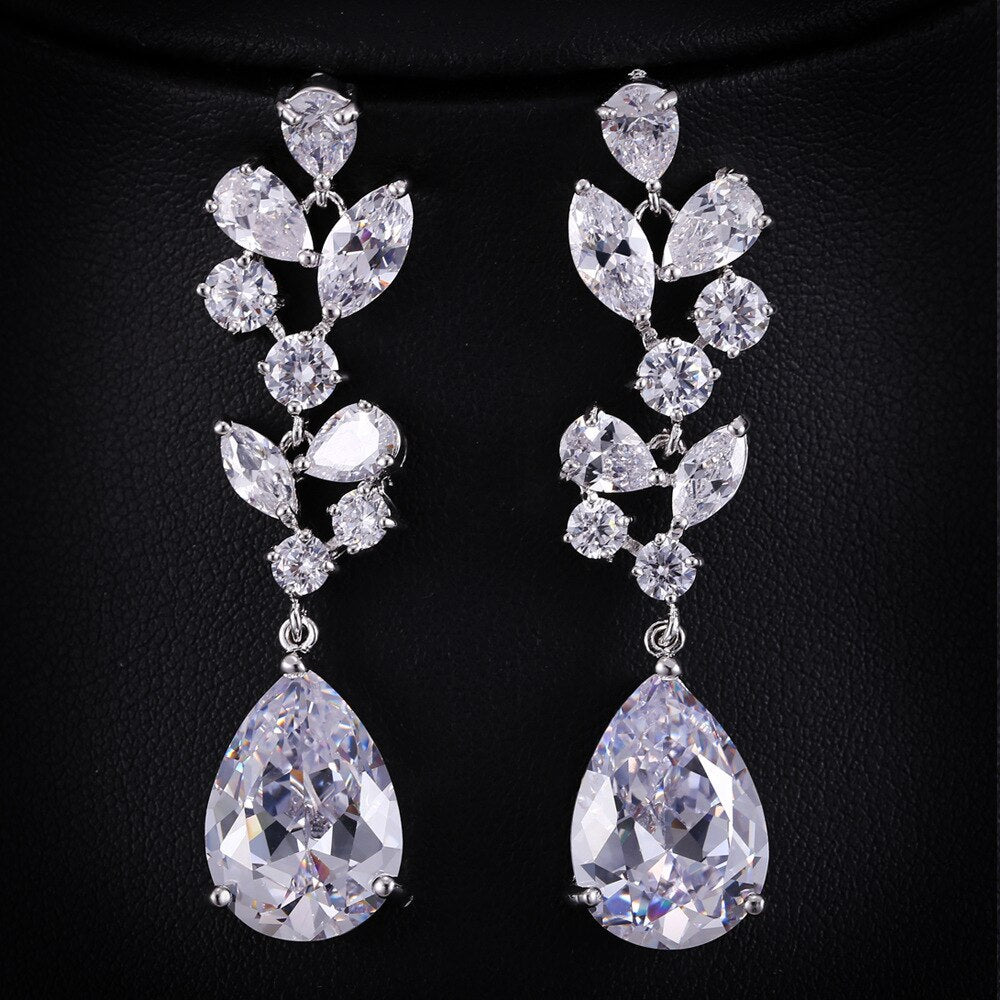 Silver Earrings "Tear Drops"-Jewelry-Pisani Maura-White-Pisani Maura