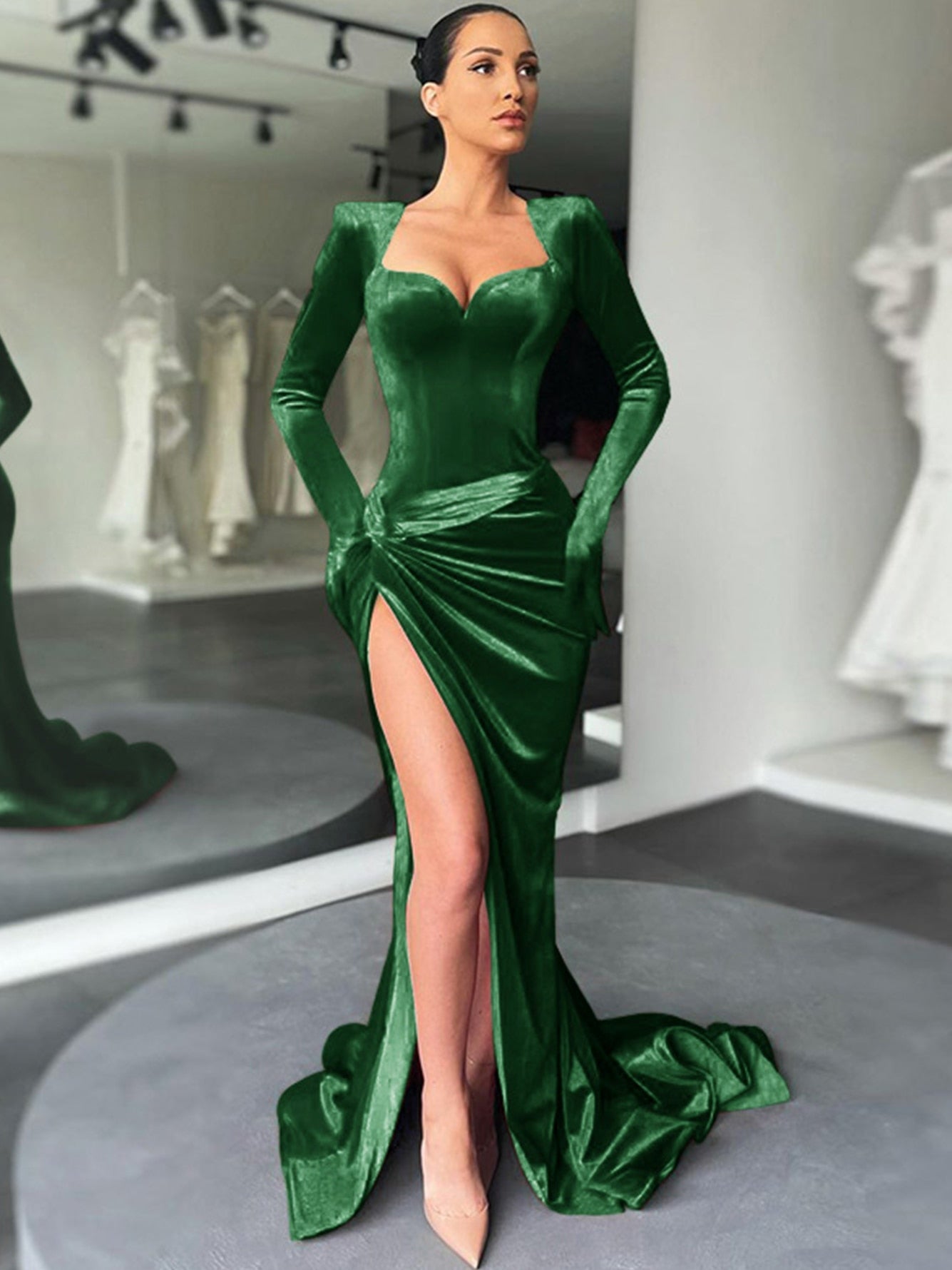 Velvet Dress BLOODLE$$ Green Club Dress / S Velvet Dress BLOODLE$$ Green Club Dress / S