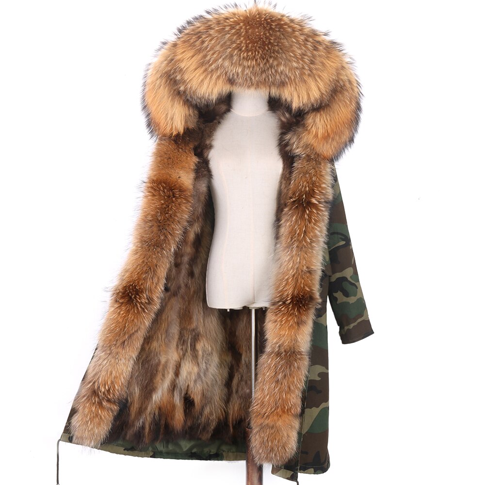 Fox Genuine Long Fur Parka "Rapper"-Fur parka-Pisani Maura-X-long color 25-S-Pisani Maura