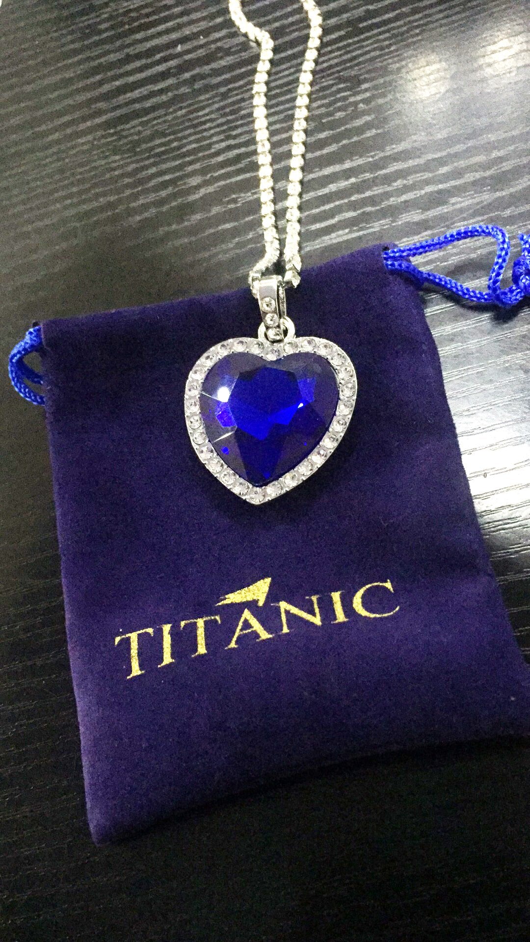 Titanic Heart of The Ocean Smaller Necklace 18 inches & Luxury leather Gift  Box | eBay