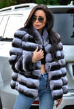 Chinchilla Fur Coat "Elegance"-Fur coat-Pisani Maura-RB-026-S-Pisani Maura
