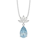 Necklace "Tear drop"-Jewelry-Pisani Maura-Sky Blue-45 CM-Pisani Maura