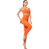Jogging 2 pieces Set "Freedom"-Sport clothing-Pisani Maura-Orange Bra legging-S-Pisani Maura