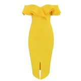 Bandage Dress "Pristine"-Dress-Pisani Maura-Yellow-XS-Pisani Maura