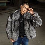 Silver Fox Genuine Fur Coat "Rapper"-Fur coat-Pisani Maura-Sliver Fox-S-Pisani Maura