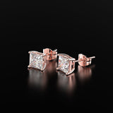 Silver Earrings "Square"-Jewelry-Pisani Maura-3 MM 1-Pisani Maura