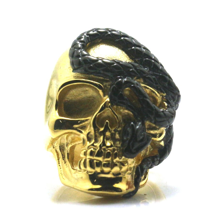 Ring "The Skull"-Rings-Pisani Maura-7-Black Gold-Pisani Maura