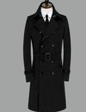 LONG WOOL DOUBLE-BREASTED OVERCOAT