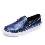 Mocassins "Snake"-Shoes-Pisani Maura-blue pattern-38-Pisani Maura
