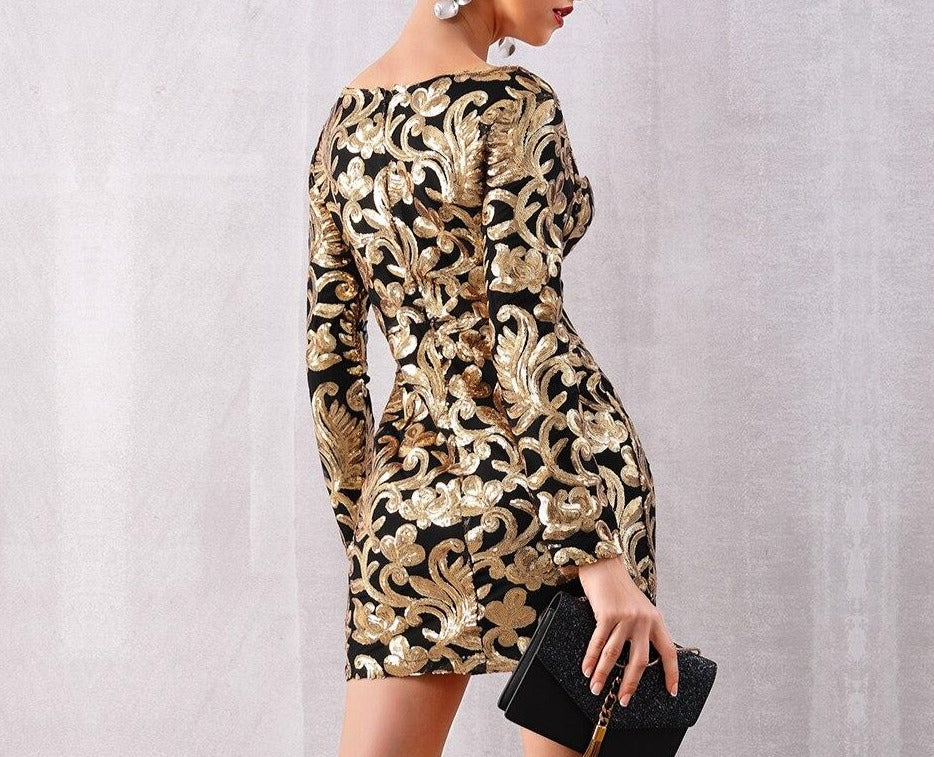 Long Sleeve Dress Arabian Nights Gold / L Long Sleeve Dress Arabian Nights Gold / L