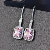 Earrings "Square"-Jewelry-Pisani Maura-Pink-Pisani Maura