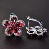 Silver Set Ring, Earrings & Pendant "Flowers"-Jewelry-Pisani Maura-earrings-6-45cm-Pisani Maura