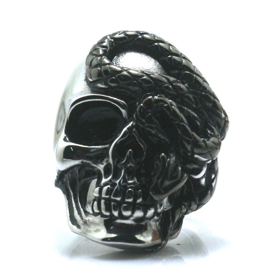 Ring "The Skull"-Rings-Pisani Maura-7-Black Silver-Pisani Maura
