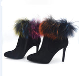Boots Mid-Heels "Furry"-Boots-Pisani Maura-Black-35-Pisani Maura