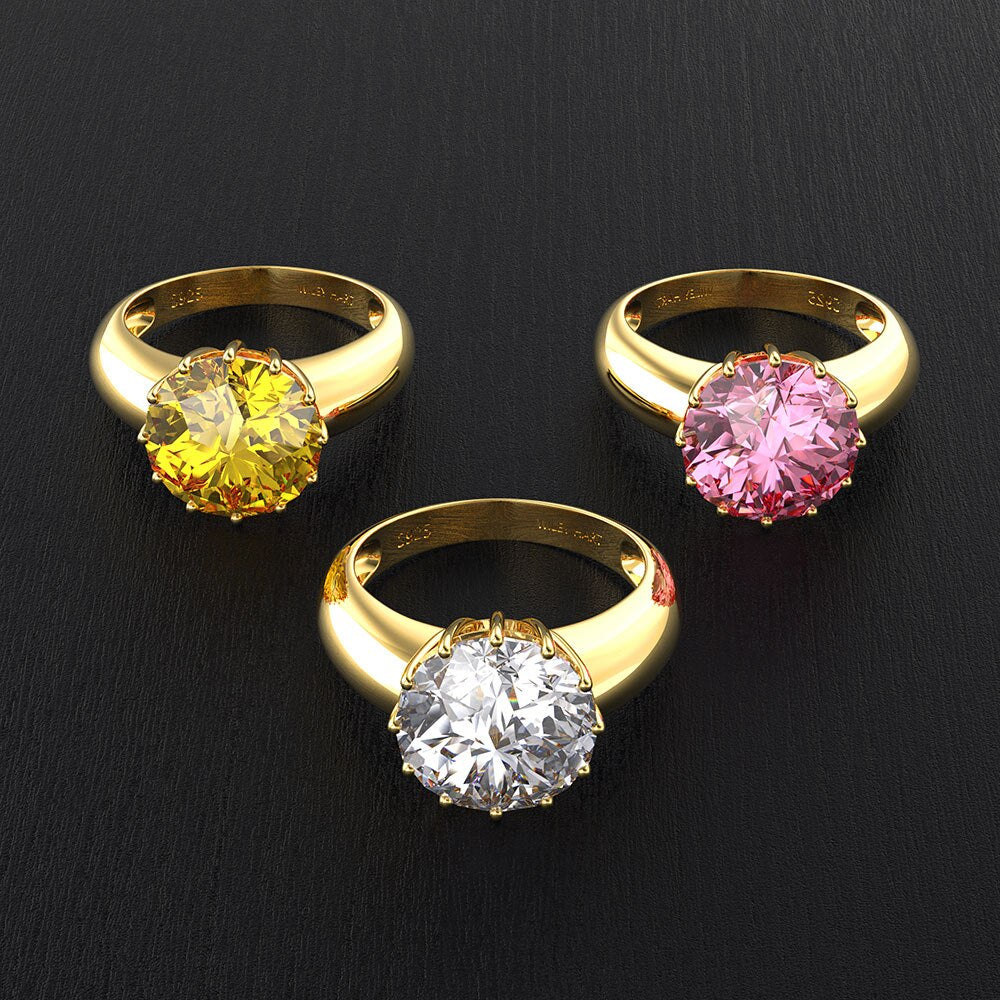 Silver Ring "Signature"-Jewelry-Pisani Maura-5-Pink-Pisani Maura