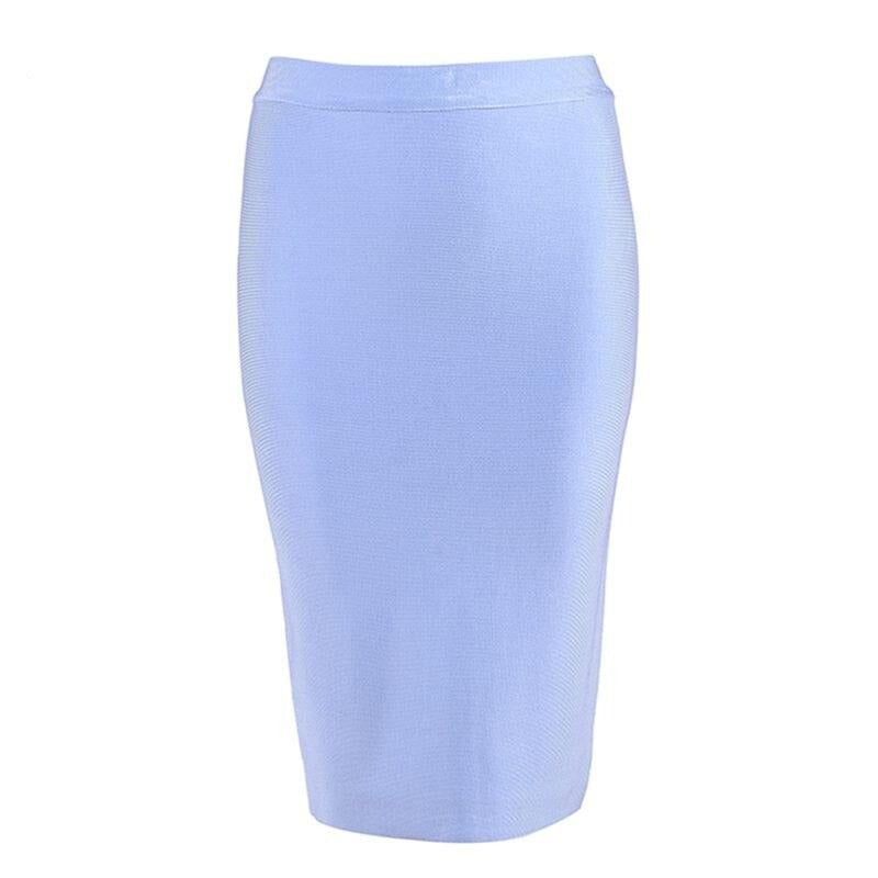 Mid Skirt "Statement"-Skirt-Pisani Maura-Sky Blue-XS-Pisani Maura