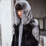 Fox & Mink Genuine Fur Coat "Signature"-Fur coat-Pisani Maura-Pisani Maura