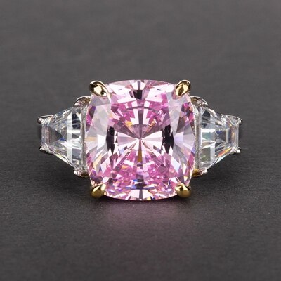 Silver Ring "Diamond Extravaganza"-Jewelry-Pisani Maura-5-Pink-Pisani Maura