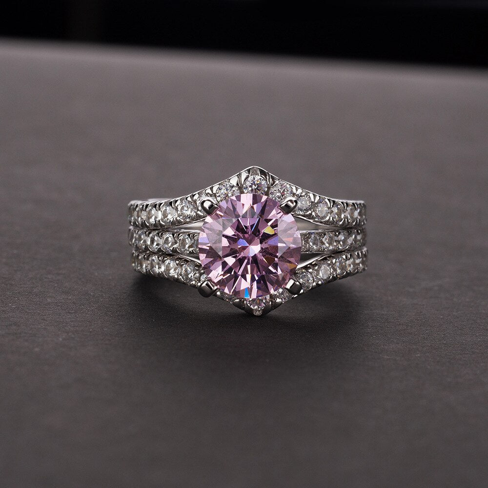 Silver Ring "Complication"-Jewelry-Pisani Maura-5-Pink Sapphire-Pisani Maura