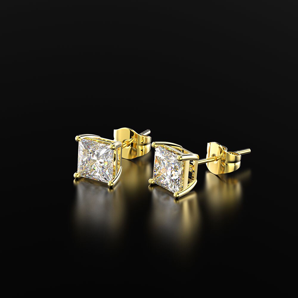 Silver Earrings "Square"-Jewelry-Pisani Maura-5 MM 2-Pisani Maura