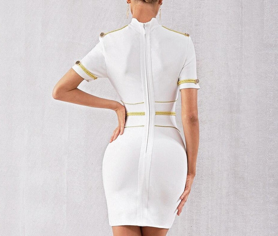 Short Sleeve Mini Dress "Starship"-Dress-Pisani Maura-Pisani Maura
