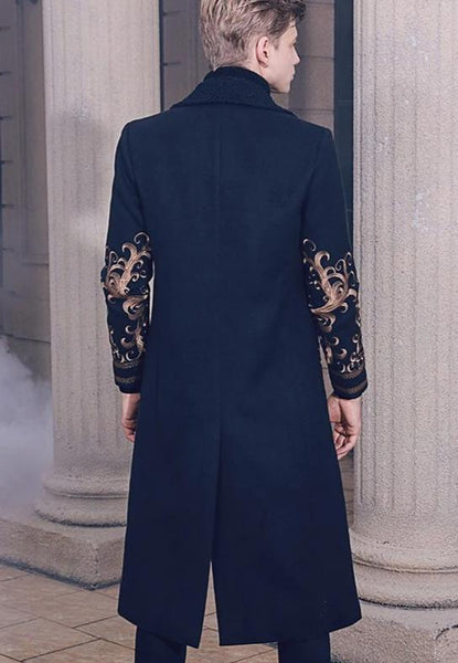 EMBROIDERED LONG OVERCOAT 