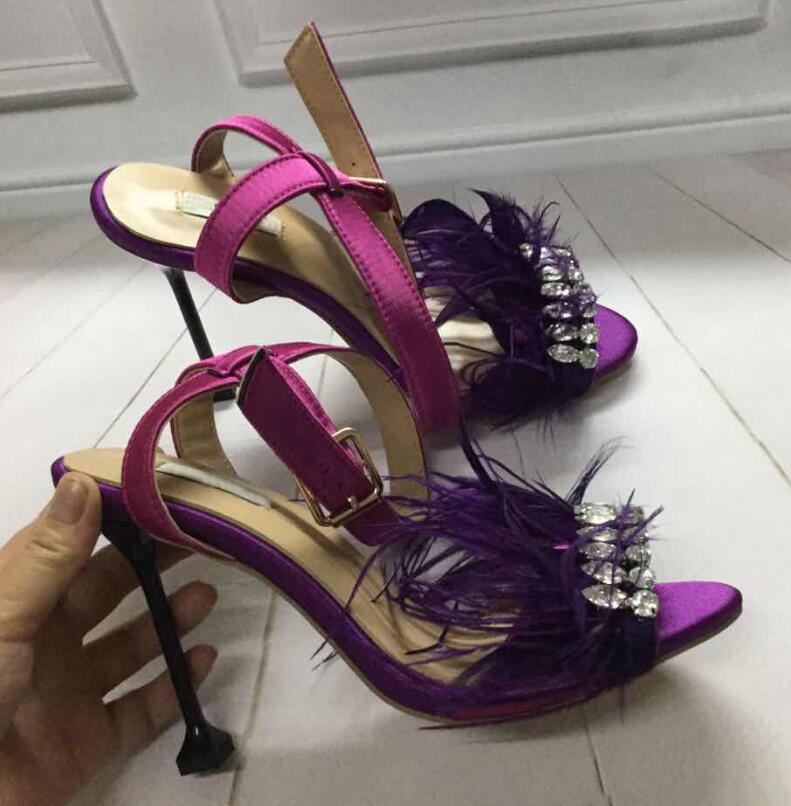 Sandals Hi-Heels "Signature"-Sandals-Pisani Maura-purple-35-Pisani Maura