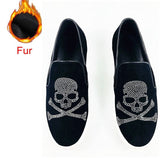 Mocassins "The skull"-Shoes-Pisani Maura-Fur Silver-38-Pisani Maura