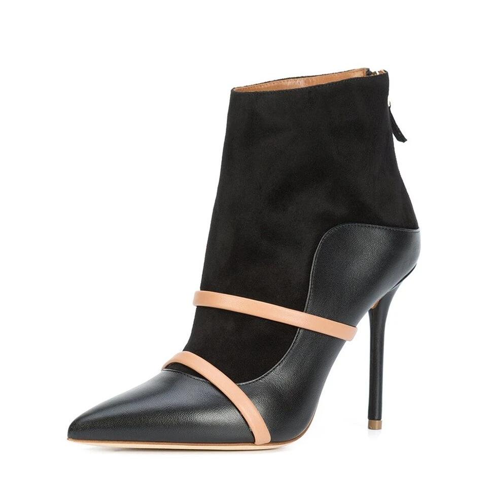 Boots Hi-Heels "In Line"-Boots-Pisani Maura-black black heel-34-Pisani Maura