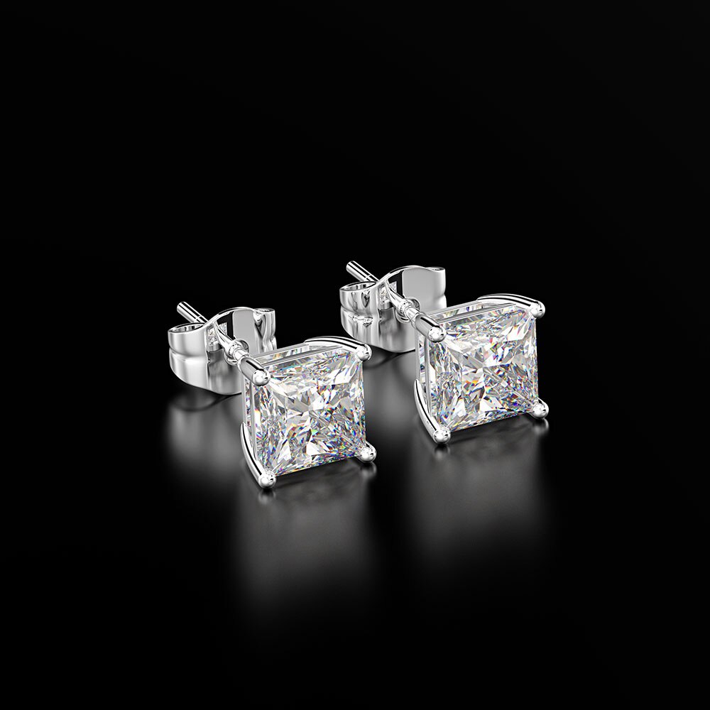 Silver Earrings "Square"-Jewelry-Pisani Maura-6 MM-Pisani Maura