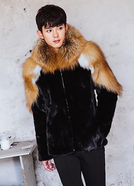 Fox & Mink Genuine Fur Coat "Signature"-Fur coat-Pisani Maura-Camel-XS-Pisani Maura