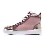 Sneakers "Golden Studs"-Sneakers-Pisani Maura-High Top Pink-35-Pisani Maura