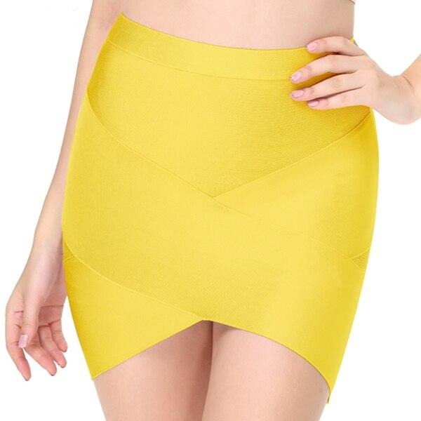 Skirt "Tied up"-Skirt-Pisani Maura-Yellow-S-Pisani Maura