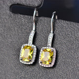 Earrings "Square"-Jewelry-Pisani Maura-Yellow-Pisani Maura