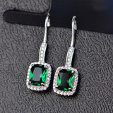 Earrings "Square"-Jewelry-Pisani Maura-Green-Pisani Maura
