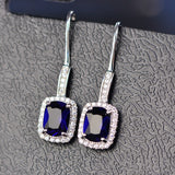 Earrings "Square"-Jewelry-Pisani Maura-Blue-Pisani Maura