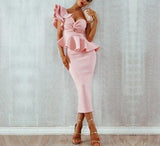 Dress "Roses"-Dress-Pisani Maura-Pink-XS-Pisani Maura
