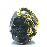 Ring "The Skull"-Rings-Pisani Maura-7-Gold Black-Pisani Maura