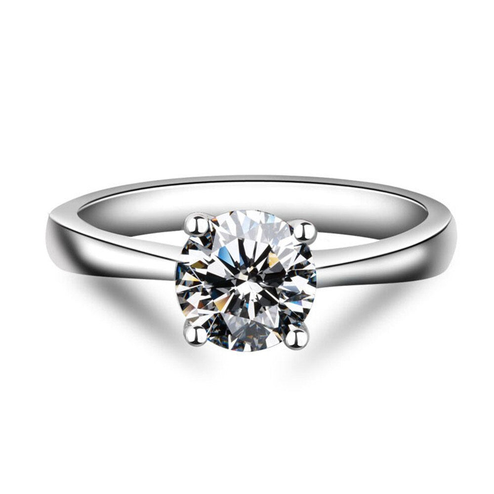 Silver Ring, Earrings & Necklace Set "Diamonds"-Jewelry-Pisani Maura-Only Ring-6-45 cm-Pisani Maura
