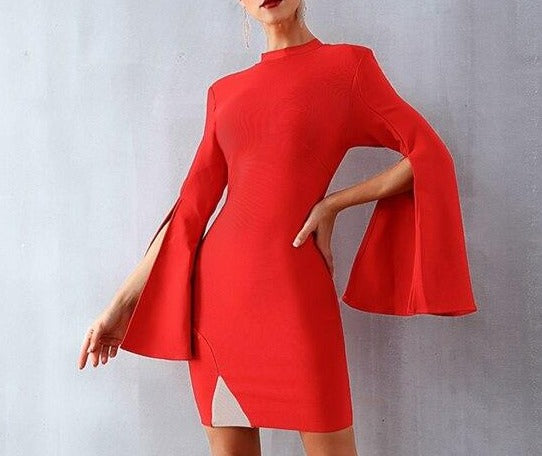 Mini Dress "Oriental"-Dress-Pisani Maura-Red-XS-Pisani Maura