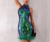 Sleeveless Dress "Glitters"-Dress-Pisani Maura-Pisani Maura
