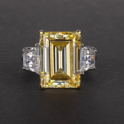 Silver Ring "Baguette"-Jewelry-Pisani Maura-5-Yellow-Pisani Maura