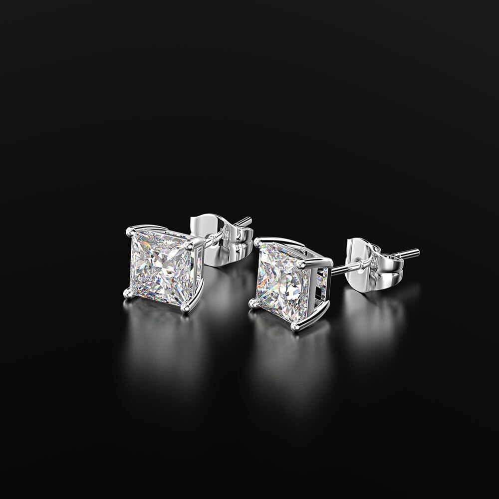 Silver Earrings "Square"-Jewelry-Pisani Maura-Pisani Maura