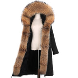 Fox Genuine Long Fur Parka "Rapper"-Fur parka-Pisani Maura-X-long color 16-S-Pisani Maura